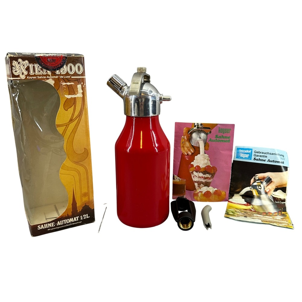 Kayser Wien 1900 Sahne Automat de Luxe‎ Cream Whipper 1/2 L Austria Vintage 1982